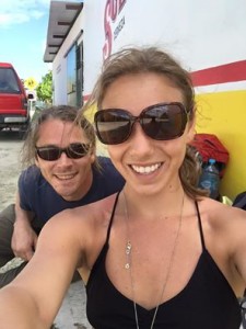 Backpack Break in Mahahual, Mexico